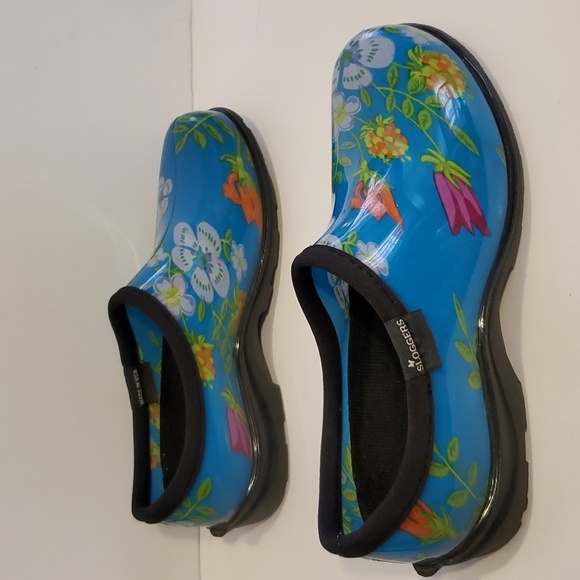 Sloggers Floral Slip On Gardening Shoes Womens Size 7 - Picture 3 of 7